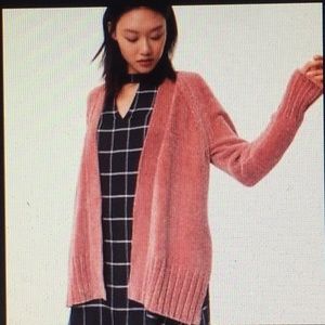 Loft Dusty Pink Chenille Cardigan  M